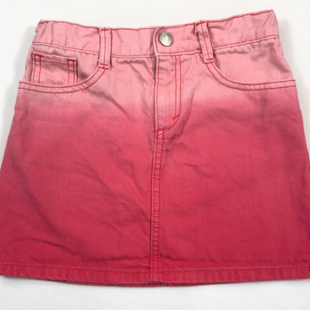 GYMBOREE‎ Girls Ombre Denim Skirt Size 7 Pink Classic Preppy Casual